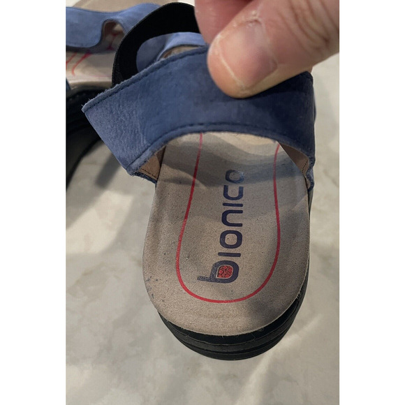 BIONICA Women's Size 10M Suede Leather Platform Sandals Active Comfort - Picture 6 of 12